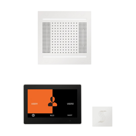 ThermaSol WH14STP10S Wellness Steam Package - HydroVive 14 Rainhead + ThermaTouch2 10" Control + SteamVection Square Steam Head ThermaSol