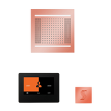 ThermaSol WH14STP7S Wellness Steam Package - HydroVive 14 Rainhead + ThermaTouch2 7" Black Trim Control + SteamVection Square Steam Head ThermaSol