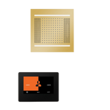 ThermaSol WH14STP7S Wellness Steam Package - HydroVive 14 Rainhead + ThermaTouch2 7" Black Trim Control + SteamVection Square Steam Head ThermaSol