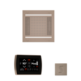 ThermaSol WH14STPSS Wellness Steam Package - HydroVive 14 Rainhead + SignaTouch Recessed Black Trim Control + SteamVection Square Steam Head ThermaSol