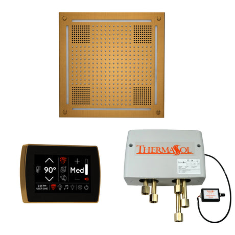 ThermaSol WHSPSR Wellness Shower Package - HydroVive 18 Rainhead + SignaTouch Wall Mount Control + Digital Shower Valve ThermaSol