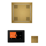 ThermaSol WHSTP7S Wellness Steam Package - HydroVive 18 Rainhead + ThermaTouch2 7" Black Trim Control + SteamVection Square Steam Head ThermaSol