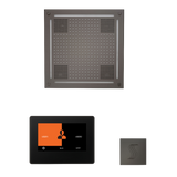 ThermaSol WHSTP7S Wellness Steam Package - HydroVive 18 Rainhead + ThermaTouch2 7" Black Trim Control + SteamVection Square Steam Head ThermaSol