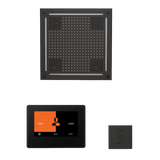 ThermaSol WHSTP7S Wellness Steam Package - HydroVive 18 Rainhead + ThermaTouch2 7" Black Trim Control + SteamVection Square Steam Head ThermaSol