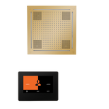 ThermaSol WHSTP7S Wellness Steam Package - HydroVive 18 Rainhead + ThermaTouch2 7" Black Trim Control + SteamVection Square Steam Head ThermaSol