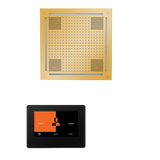 ThermaSol WHSTP7S Wellness Steam Package - HydroVive 18 Rainhead + ThermaTouch2 7" Black Trim Control + SteamVection Square Steam Head ThermaSol