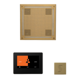 ThermaSol WHSTP7S Wellness Steam Package - HydroVive 18 Rainhead + ThermaTouch2 7" Black Trim Control + SteamVection Square Steam Head ThermaSol