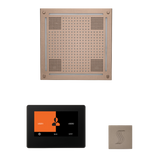 ThermaSol WHSTP7S Wellness Steam Package - HydroVive 18 Rainhead + ThermaTouch2 7" Black Trim Control + SteamVection Square Steam Head ThermaSol