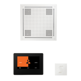 ThermaSol WHSTP7S Wellness Steam Package - HydroVive 18 Rainhead + ThermaTouch2 7" Black Trim Control + SteamVection Square Steam Head ThermaSol