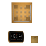 ThermaSol WHSTPSR Wellness Steam Package - HydroVive 18 Rainhead + SignaTouch Wall Mount Control + SteamVection Square Steam Head ThermaSol