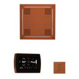 ThermaSol WHSTPSS Wellness Steam Package - HydroVive 18 Rainhead + SignaTouch Recessed Black Trim Control + SteamVection Square Steam Head ThermaSol