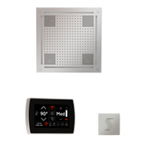 ThermaSol WHSTPSS Wellness Steam Package - HydroVive 18 Rainhead + SignaTouch Recessed Black Trim Control + SteamVection Square Steam Head ThermaSol
