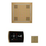 ThermaSol WHSTPSR Wellness Steam Package - HydroVive 18 Rainhead + SignaTouch Wall Mount Control + SteamVection Square Steam Head ThermaSol