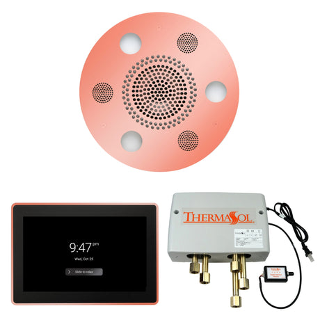 ThermaSol WSP15R Wellness Shower Package - Serenity Advanced Round Rainhead + ThermaTouch2 15" Control + Digital Shower Valve ThermaSol