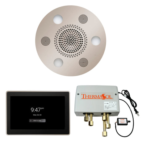 ThermaSol WSP15R Wellness Shower Package - Serenity Advanced Round Rainhead + ThermaTouch2 15" Control + Digital Shower Valve ThermaSol