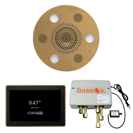 ThermaSol WSP15R Wellness Shower Package - Serenity Advanced Round Rainhead + ThermaTouch2 15" Control + Digital Shower Valve ThermaSol