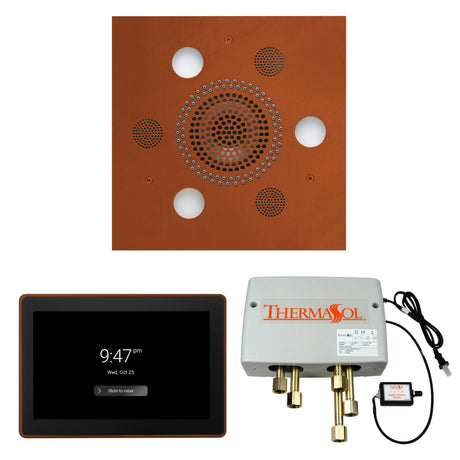 ThermaSol WSP15S Wellness Shower Package - Serenity Advanced Square Rainhead + ThermaTouch2 15" Control + Digital Shower Valve ThermaSol