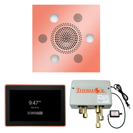 ThermaSol WSP15S Wellness Shower Package - Serenity Advanced Square Rainhead + ThermaTouch2 15" Control + Digital Shower Valve ThermaSol