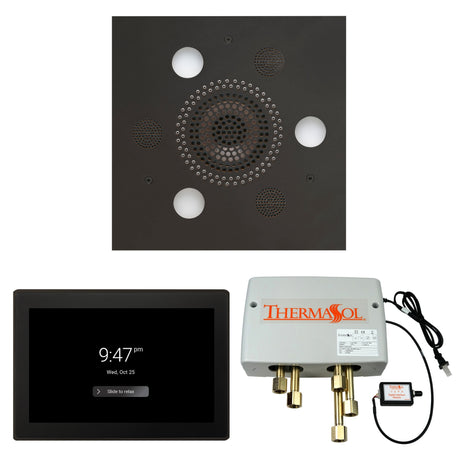 ThermaSol WSP15S Wellness Shower Package - Serenity Advanced Square Rainhead + ThermaTouch2 15" Control + Digital Shower Valve ThermaSol