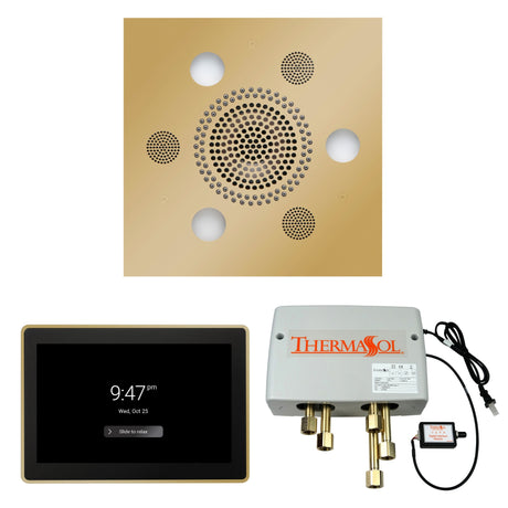 ThermaSol WSP15S Wellness Shower Package - Serenity Advanced Square Rainhead + ThermaTouch2 15" Control + Digital Shower Valve ThermaSol