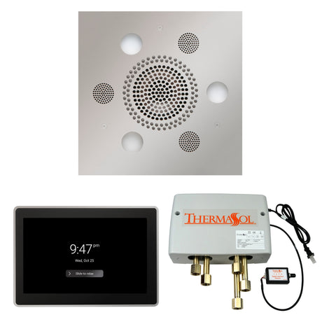 ThermaSol WSP15S Wellness Shower Package - Serenity Advanced Square Rainhead + ThermaTouch2 15" Control + Digital Shower Valve ThermaSol