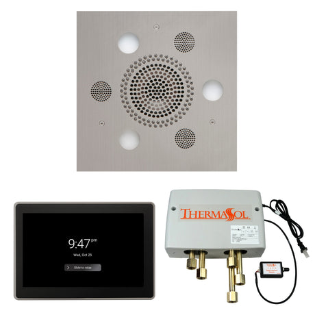 ThermaSol WSP15S Wellness Shower Package - Serenity Advanced Square Rainhead + ThermaTouch2 15" Control + Digital Shower Valve ThermaSol