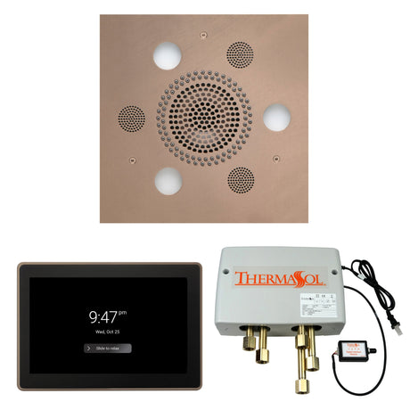ThermaSol WSP15S Wellness Shower Package - Serenity Advanced Square Rainhead + ThermaTouch2 15" Control + Digital Shower Valve ThermaSol