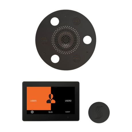 ThermaSol WSTP10R Wellness Steam Package - Serenity Advanced Round Rainhead + ThermaTouch2 10" Control + SteamVection Round Steam Head ThermaSol