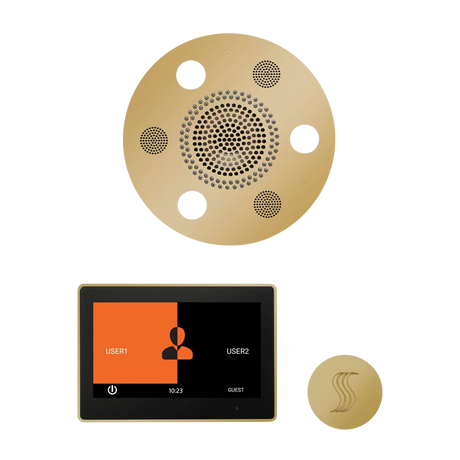 ThermaSol WSTP10R Wellness Steam Package - Serenity Advanced Round Rainhead + ThermaTouch2 10" Control + SteamVection Round Steam Head ThermaSol