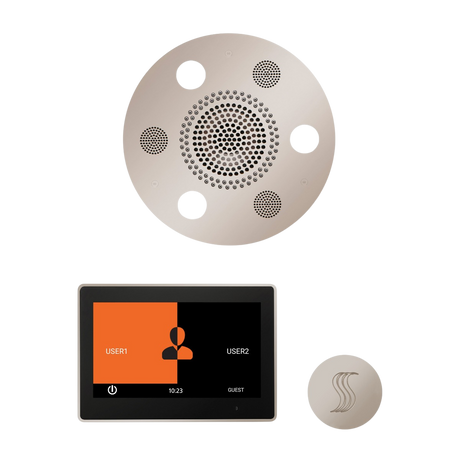 ThermaSol WSTP10R Wellness Steam Package - Serenity Advanced Round Rainhead + ThermaTouch2 10" Control + SteamVection Round Steam Head ThermaSol