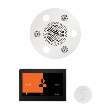 ThermaSol WSTP10R Wellness Steam Package - Serenity Advanced Round Rainhead + ThermaTouch2 10" Control + SteamVection Round Steam Head ThermaSol