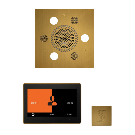 ThermaSol WSTP10S Wellness Steam Package - Serenity Advanced Square Rainhead + ThermaTouch2 10" Control + SteamVection Square Steam Head ThermaSol