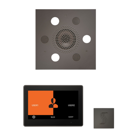 ThermaSol WSTP10S Wellness Steam Package - Serenity Advanced Square Rainhead + ThermaTouch2 10" Control + SteamVection Square Steam Head ThermaSol