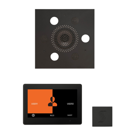 ThermaSol WSTP10S Wellness Steam Package - Serenity Advanced Square Rainhead + ThermaTouch2 10" Control + SteamVection Square Steam Head ThermaSol