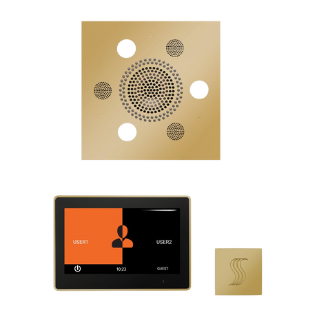 ThermaSol WSTP10S Wellness Steam Package - Serenity Advanced Square Rainhead + ThermaTouch2 10" Control + SteamVection Square Steam Head ThermaSol