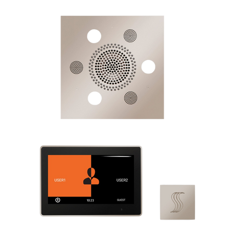 ThermaSol WSTP10S Wellness Steam Package - Serenity Advanced Square Rainhead + ThermaTouch2 10" Control + SteamVection Square Steam Head ThermaSol