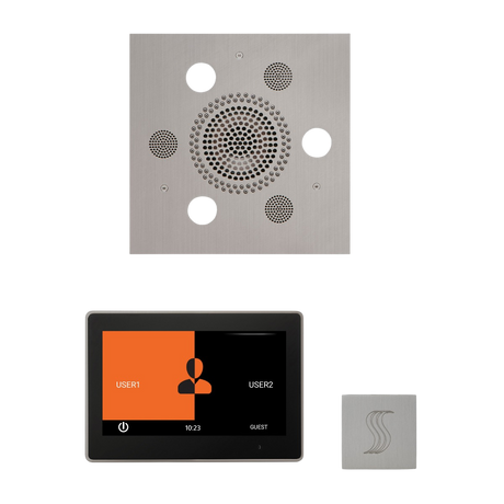 ThermaSol WSTP10S Wellness Steam Package - Serenity Advanced Square Rainhead + ThermaTouch2 10" Control + SteamVection Square Steam Head ThermaSol