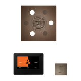 ThermaSol WSTP7S Wellness Steam Package - Serenity Advanced Square Rainhead + ThermaTouch2 7" Black Trim Control + SteamVection Square Steam Head ThermaSol