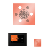 ThermaSol WSTP7S Wellness Steam Package - Serenity Advanced Square Rainhead + ThermaTouch2 7" Black Trim Control + SteamVection Square Steam Head ThermaSol