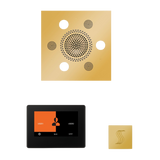 ThermaSol WSTP7S Wellness Steam Package - Serenity Advanced Square Rainhead + ThermaTouch2 7" Black Trim Control + SteamVection Square Steam Head ThermaSol