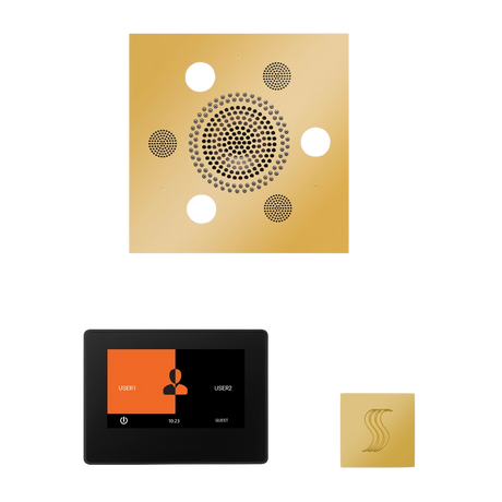 ThermaSol WSTP7S Wellness Steam Package - Serenity Advanced Square Rainhead + ThermaTouch2 7" Black Trim Control + SteamVection Square Steam Head ThermaSol