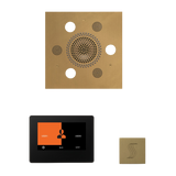 ThermaSol WSTP7S Wellness Steam Package - Serenity Advanced Square Rainhead + ThermaTouch2 7" Black Trim Control + SteamVection Square Steam Head ThermaSol