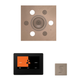 ThermaSol WSTP7S Wellness Steam Package - Serenity Advanced Square Rainhead + ThermaTouch2 7" Black Trim Control + SteamVection Square Steam Head ThermaSol