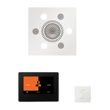 ThermaSol WSTP7S Wellness Steam Package - Serenity Advanced Square Rainhead + ThermaTouch2 7" Black Trim Control + SteamVection Square Steam Head ThermaSol