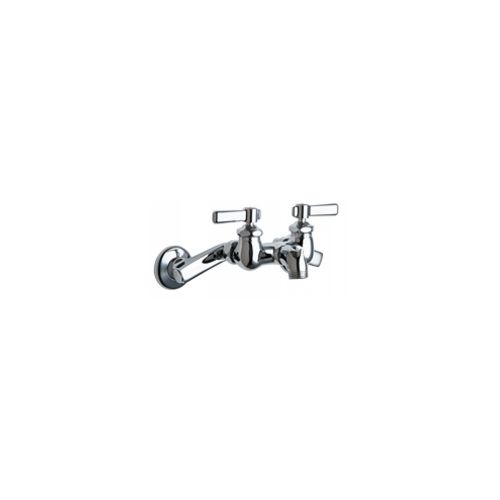 Chicago Faucets 305-RCP Universal Wall Mounted Service Sink with Adjustable Centers Polished Chrome 