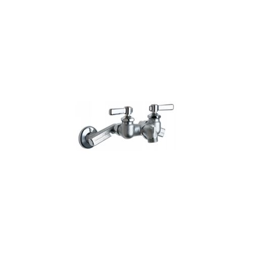 Chicago Faucets 305-RRCF Universal Wall Mounted Service Sink with Adjustable Centers Polished Chrome - 