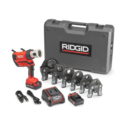 RIDGID 67053 RP-350 Battery Press Tool Kit with ProPress Jaws 1/2"-2"