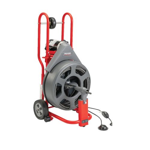 RIDGID 83557 K-750R Drain Cleaner with 5/8"x100' IW Drain Cable 