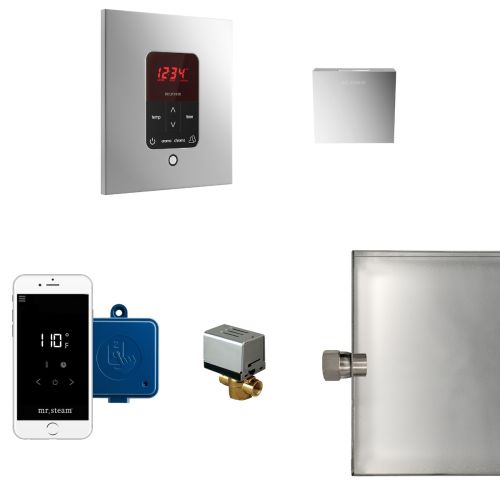 Mr. Steam Butler Steam Shower Control Package with iTempoPlus Control and Aroma Designer SteamHead in Square
