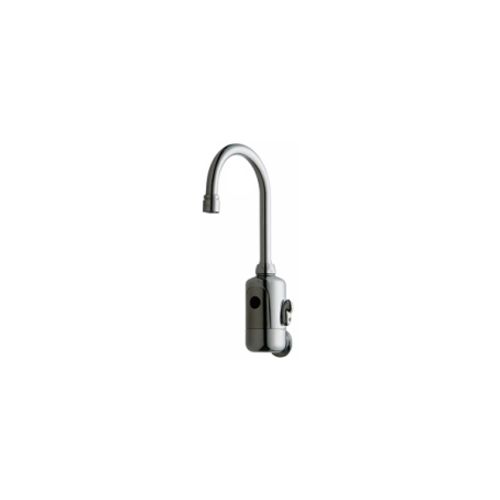 Chicago Faucets 116.124.AB.1 Universal Electronic Lavatory Faucet with Dual Beam Infrared Sensor Polished Chrome - 